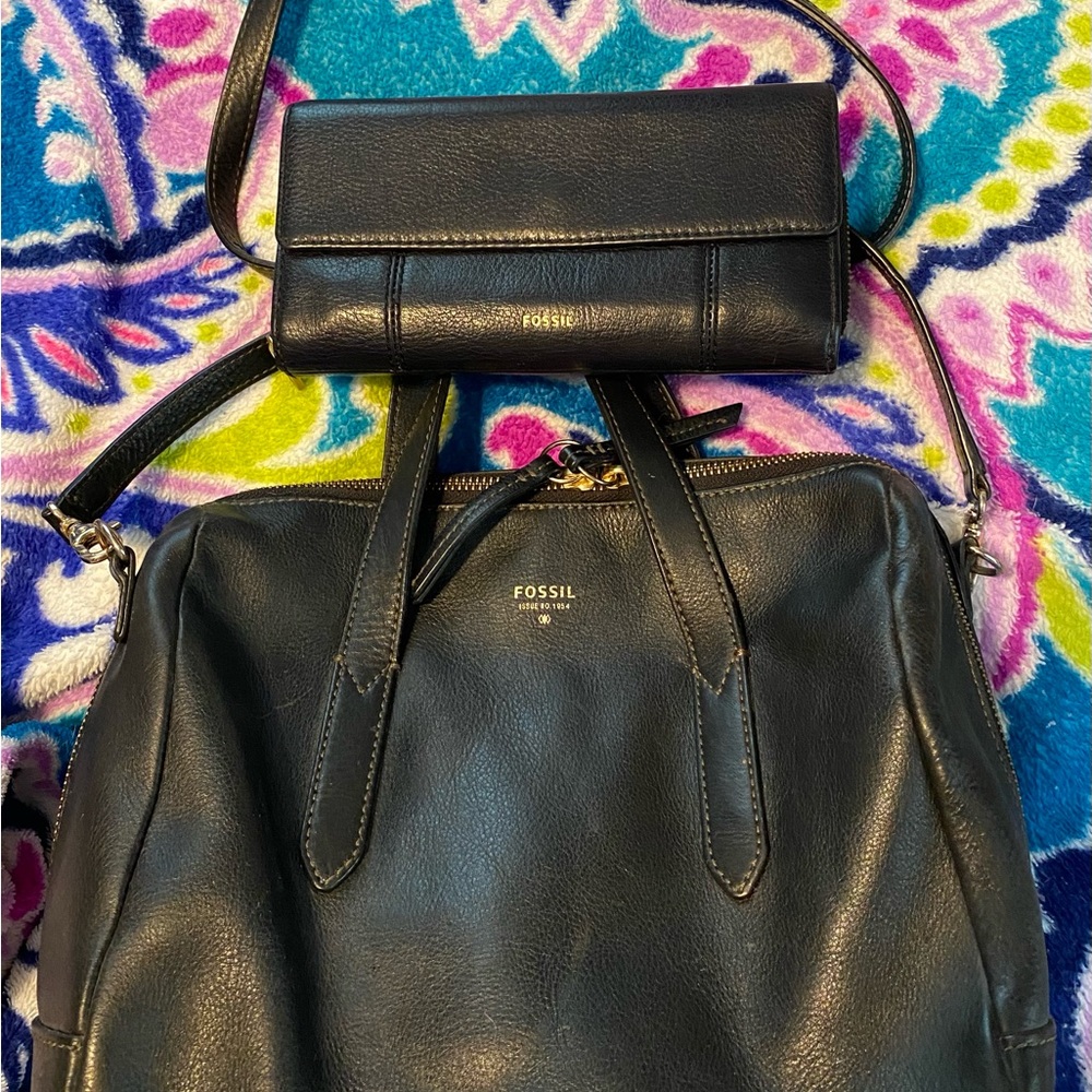 Fossil Sydney Bag & Matching Wallet